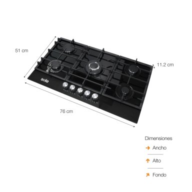COMBO EMPOTRABLE SOLE COCINA SOLCO058V2 + CAMPANA EXTRACTORA TURE22CO - 7