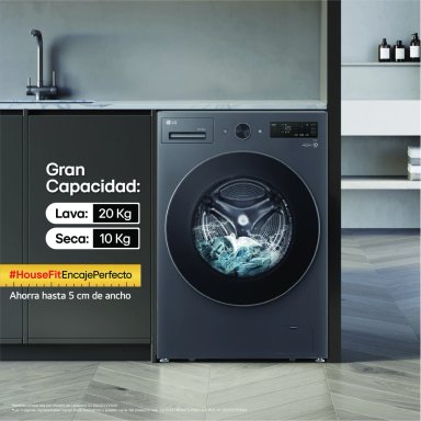 LAVASECA LG CARGA FRONTAL 20KG/10KG WD20EGNTSPG AI DD INTELIGENCIA ARTIFICIAL GRAFITO - 6