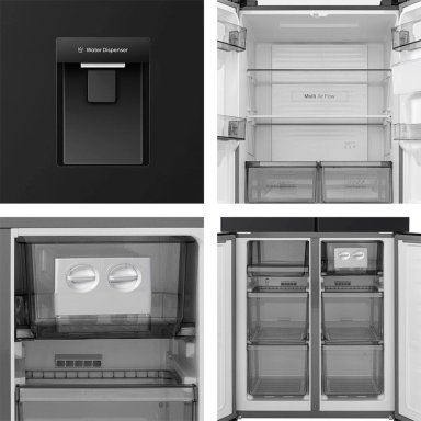 REFRIGERADORA HISENSE FRENCH DOOR NO FROST RQ3P431NMBA 392L - 5