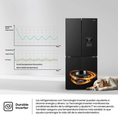 REFRIGERADORA HISENSE FRENCH DOOR NO FROST RQ3P431NMBA 392L - 6
