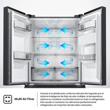 REFRIGERADORA HISENSE FRENCH DOOR NO FROST RQ3P431NMBA 392L - 7