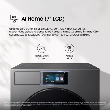 LAVADORA SAMSUNG 25KG FRONTAL AI WASH+ BESPOKE WF90F25ADSPE - 8