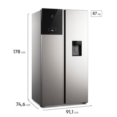 REFRIGERADORA ERS65F2P5BI  ELECTROLUX NO FROST SIDE BY SIDE INVERTER 611 L SILVER - 2