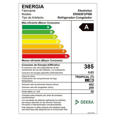 REFRIGERADORA ERS65F2P5BI  ELECTROLUX NO FROST SIDE BY SIDE INVERTER 611 L SILVER - 11