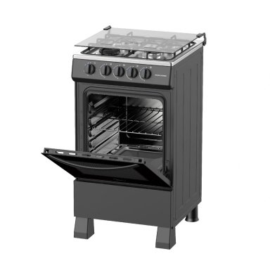COCINA DE PIE A GAS MIDEA 4 HORNILLAS MGS20FS2LFABB-PE ACERO INOXIDABLE - 6