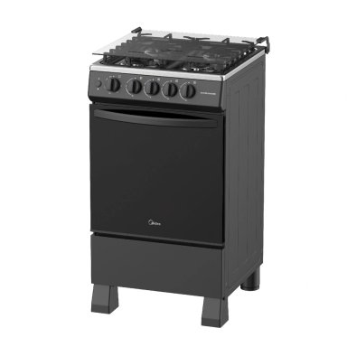 COCINA DE PIE A GAS MIDEA 4 HORNILLAS MGS20FS2LFAMB-PE ACERO INOXIDABLE - 4