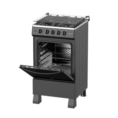 COCINA DE PIE A GAS MIDEA 4 HORNILLAS MGS20FS2LFAMB-PE ACERO INOXIDABLE - 6