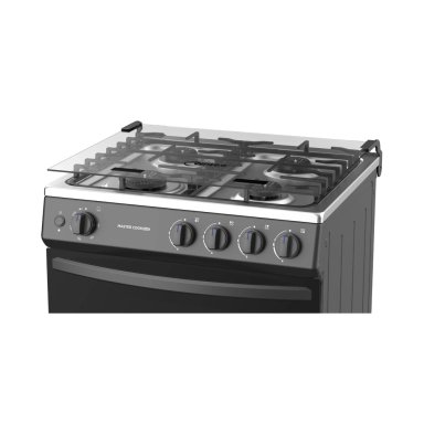 COCINA DE PIE A GAS MIDEA 4 HORNILLAS MGS4Q24B-PE ACERO INOXIDABLE - 6