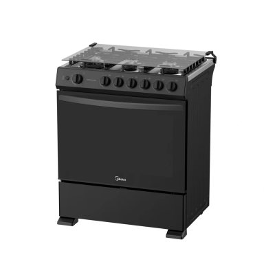 COCINA DE PIE A GAS MIDEA 6 HORNILLAS MGS30TL6B-PE ACERO INOXIDABLE - 4