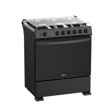 COCINA DE PIE A GAS MIDEA 6 HORNILLAS MGS30TL6B-PE ACERO INOXIDABLE - 5