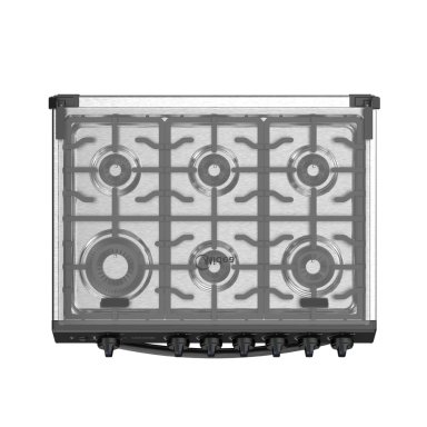 COCINA DE PIE A GAS MIDEA 6 HORNILLAS MGS30TL6B-PE ACERO INOXIDABLE - 8