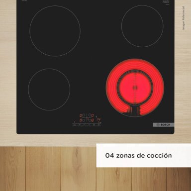 COCINA VITROCERÁMICA BOSCH  PKF611BB8E 60 CM NEGRO - 4