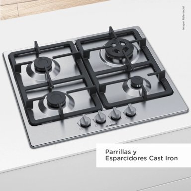 COCINA ENCIMERA A GAS BOSCH PGH6B5B90 ACERO INOXIDABLE - 4
