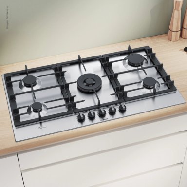 COCINA ENCIMERA A GAS BOSCH PCR9A5B90 5G-90 ACERO INOXIDABLE - 2