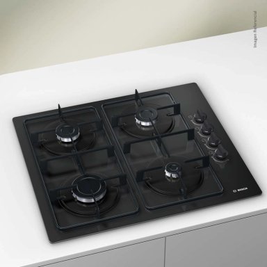 COCINA ENCIMERA A GAS  BOSCH POP6B6B80 4G-60 NEGRO