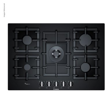 COCINA ENCIMERA A GAS BOSCH PPQ7A6B90 CRYSTAL 5G-70 NEGRO - 2