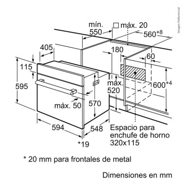 HORNO EMPOTRABLE BOSCH HBF011BR0 ACERO INOXIDABLE - 9