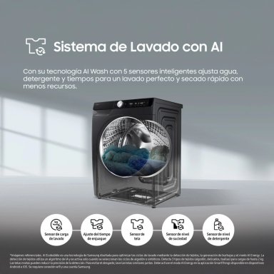 LAVASECA SAMSUNG 12KG 8KG BESPOKE AI CARGA FRONTAL WD12FG6B94BBPE - 6