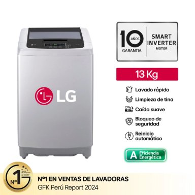 LAVADORA LG 13KG CARGA SUPERIOR TURBODRUM WT13DPBK