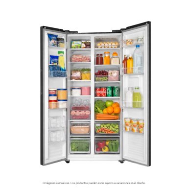 REFRIGERADORA HYUNDAI SIDE BY SIDE NO FROST HYRF450SXS  430L NEGRO MÉTALICO - 3