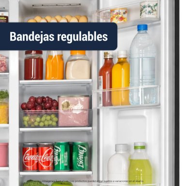 REFRIGERADORA HYUNDAI SIDE BY SIDE NO FROST HYRF450SXS  430L NEGRO MÉTALICO - 4