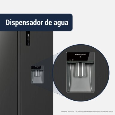 REFRIGERADORA HYUNDAI SIDE BY SIDE NO FROST HYRF450SXS  430L NEGRO MÉTALICO - 6