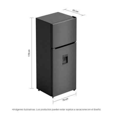 REFRIGERADORA HYUNDAI TOP FREEZER NO FROST HYRF4062IVNFM 406L NEGRO MÉTALICO - 5