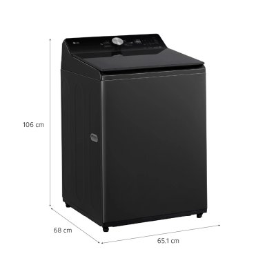 LAVADORA LG CARGA SUPERIOR 22KG WT22OBTX AI DD INTELIGENCIA ARTIFICIAL NEGRO ONYX - 2