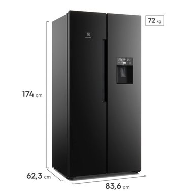 REFRIGERADORA ELECTROLUX SIDE BY SIDE NO FROST ERS45F2P5EB 419L - 2