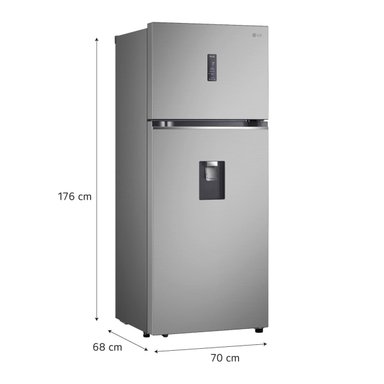 REFRIGERADORA LG 383L VT40APYC TOP FREEZER DOOR COOLING+ PLATEADA - 2
