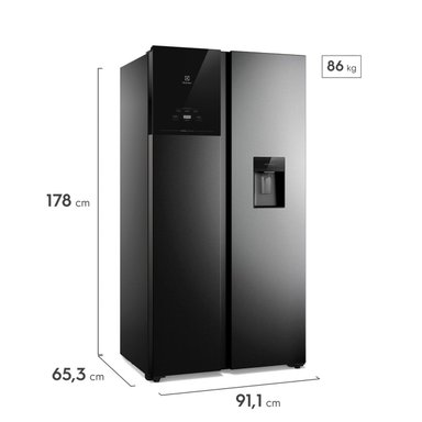 REFRIGERADORA ELECTROLUX SIDE BY SIDE NO FROST ERS53F2P5CB 522L - 2