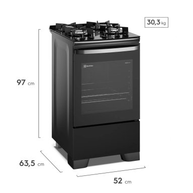 COCINA A GAS ELECTROLUX F4EGB FREESTANDING 4 QUEMADORES - 2