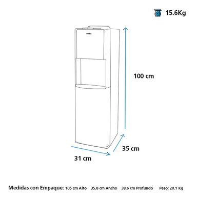 DISPENSADOR DE AGUA MABE 20L MXCF05PFS - 6