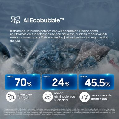 LAVADORA 10.5 KG AI ECOBUBBLE + SECADORA DE ROPA SAMSUNG BOMBA DE CALOR 9 KG - 5