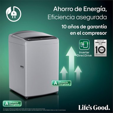 LAVADORA LG 19KG CARGA SUPERIOR AI DD INTELIGENCIA ARTIFICIAL WT19DV6T - 9