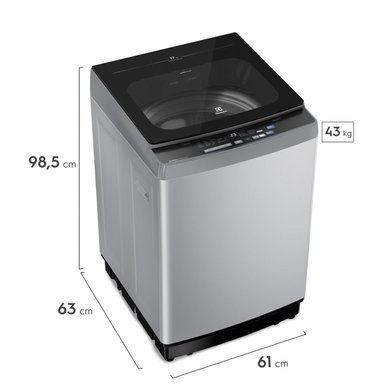 LAVADORA ELECTROLUX 17KG CARGA SUPERIOR SILENT INVERTER TECHNOLOGY EWIJ17F2XSYG - 5