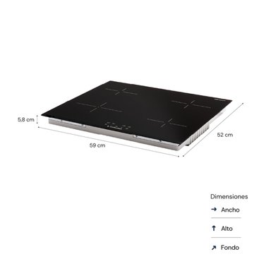 COCINA EMPOTRABLE ELÉCTRICA SOLE 4 HORNILLAS 3120SOLCO050V2 - 8