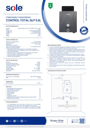 RAPIDUCHA SOLE 11000W 3120SOLEGASE05V3C - 6