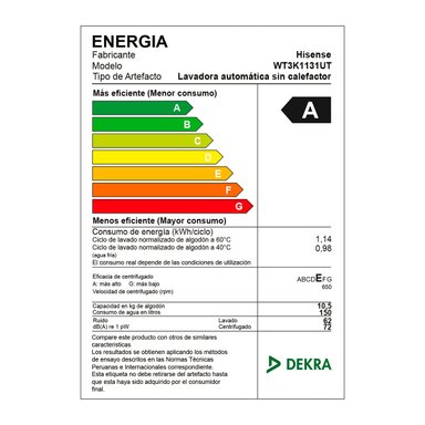 LAVADORA HISENSE 10.5KG CARGA SUPERIOR WT3K1131UT - 15