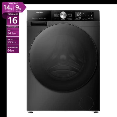 LAVASECA HISENSE 14KG 9KG CARGA FRONTAL WD3S1443BB - 2