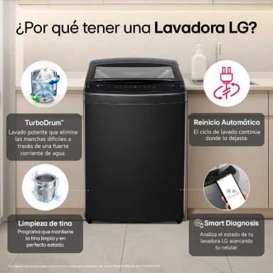 LAVADORA LG 17KG CARGA SUPERIOR TURBODRUM WT17OBVTB - 3