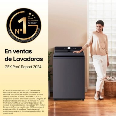 LAVADORA LG 18KG CARGA SUPERIOR TURBODRUM WT18OBTX - 3