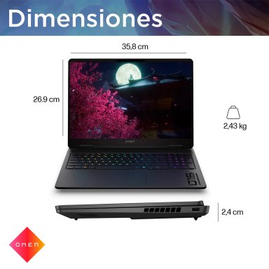 LAPTOP HP GAMING OMEN 16-AM0015LA INTEL CORE I7 16GB RAM 1TB SSD RTX 5050 16” - 12