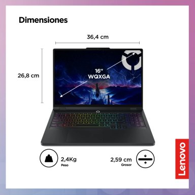 LAPTOP LENOVO LEGION PRO 5I INTEL CORE I9 16GB RAM 1TB SSD 16” RTX 5060 - 3