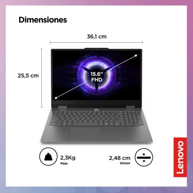 LAPTOP GAMER LENOVO LOQ ESSENTIAL INTEL CORE I5 16GB RAM 512 GB SSD RTX 5050 8GB 15.6" FHD 144HZ - 3