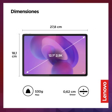 TABLET LENOVO IDEA TAB PLUS MEDIATEK DIMENSITY 6400 8GB RAM 256GB 12.1" 2.5K 90HZ - 2