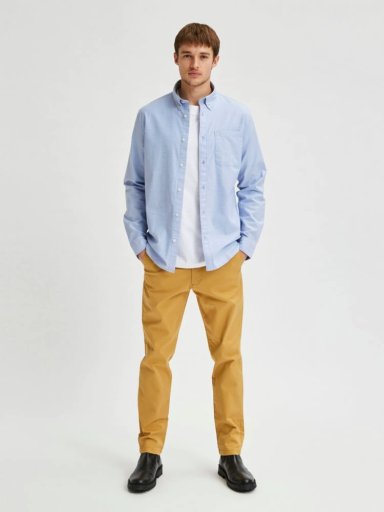 CAMISA MANGA LARGA ALGODÓN HOMBRE SELECTED OXFORD - 1