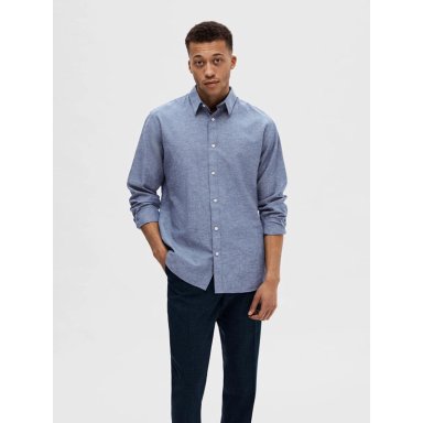 CAMISA MANGA LARGA HOMBRE SELECTED CELESTE 16078867