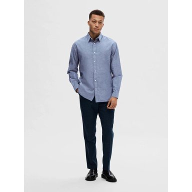 CAMISA MANGA LARGA HOMBRE SELECTED CELESTE 16078867 - 3