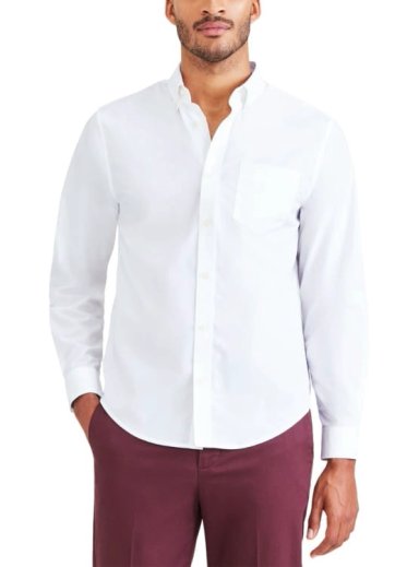CAMISA MANGA LARGA ALGODÓN HOMBRE DOCKERS BLANCO SIG 2.0 WOVEN